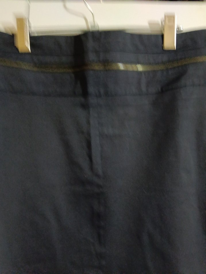 Lacivert Denim Midi Kalem Etek - Görsel 4