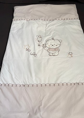 Nakışlı Pastel Beyaz Çocuk Uyku Seti - Görsel 4