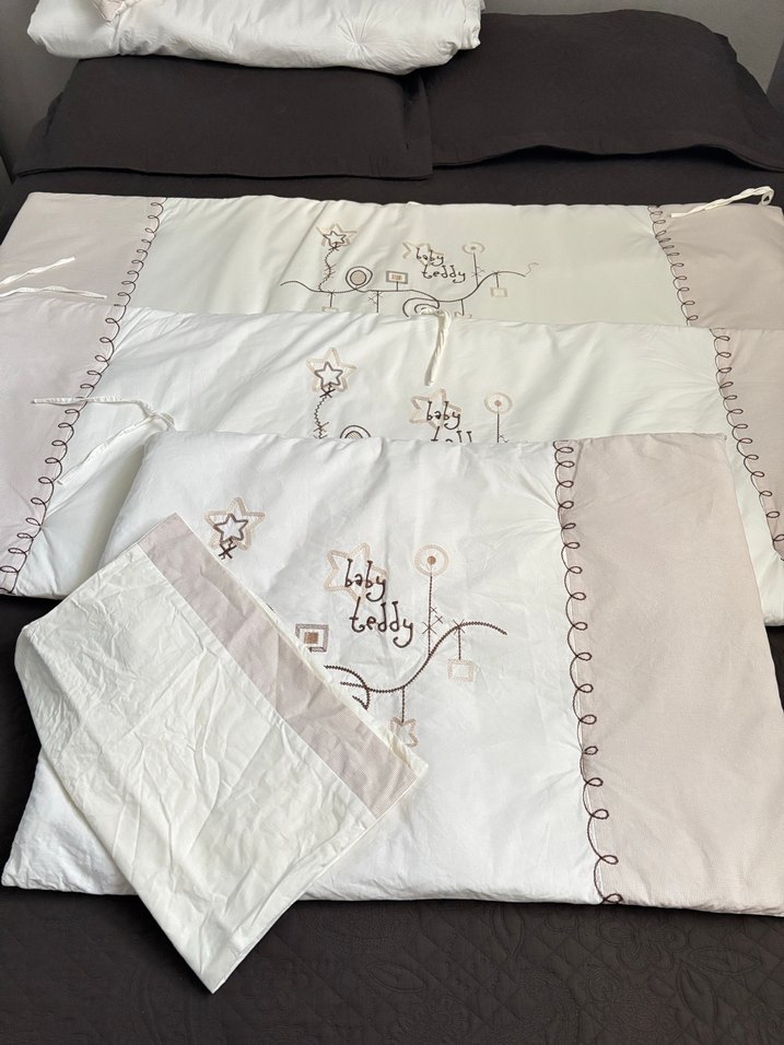 Nakışlı Pastel Beyaz Çocuk Uyku Seti - Görsel 3