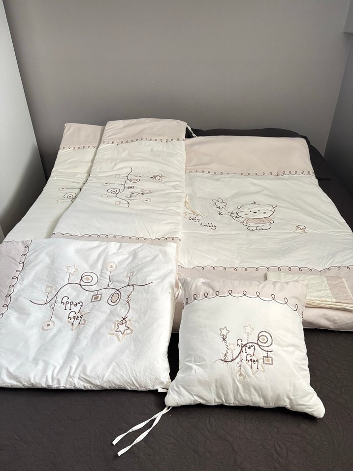 Nakışlı Pastel Beyaz Çocuk Uyku Seti - Görsel 2