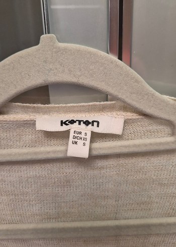 36 Beden ten rengi Renk Koton marka Bej Kadın Keten Salaş Hırka
