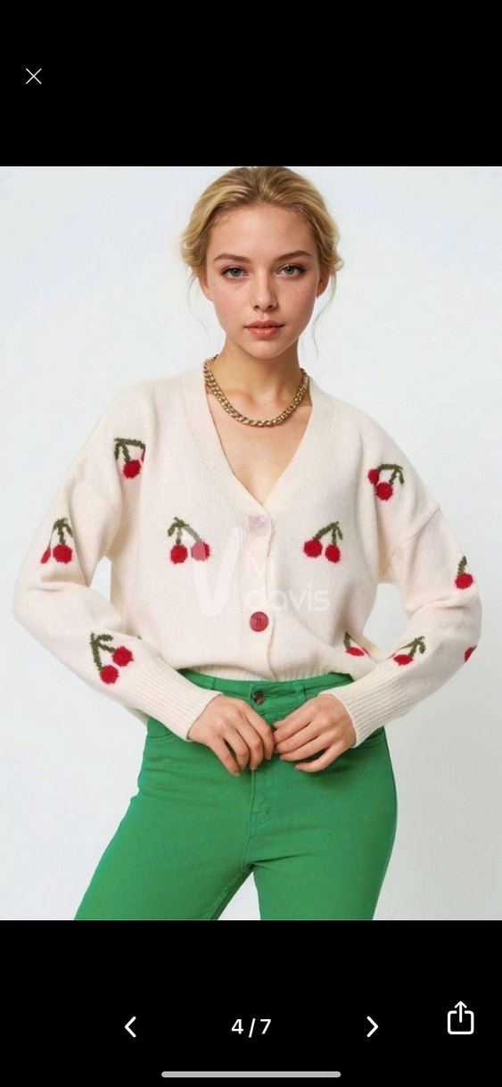 YUMUŞACIK BEYMEN MUADİLİ  KİRAZLI HIRKA - Görsel 4