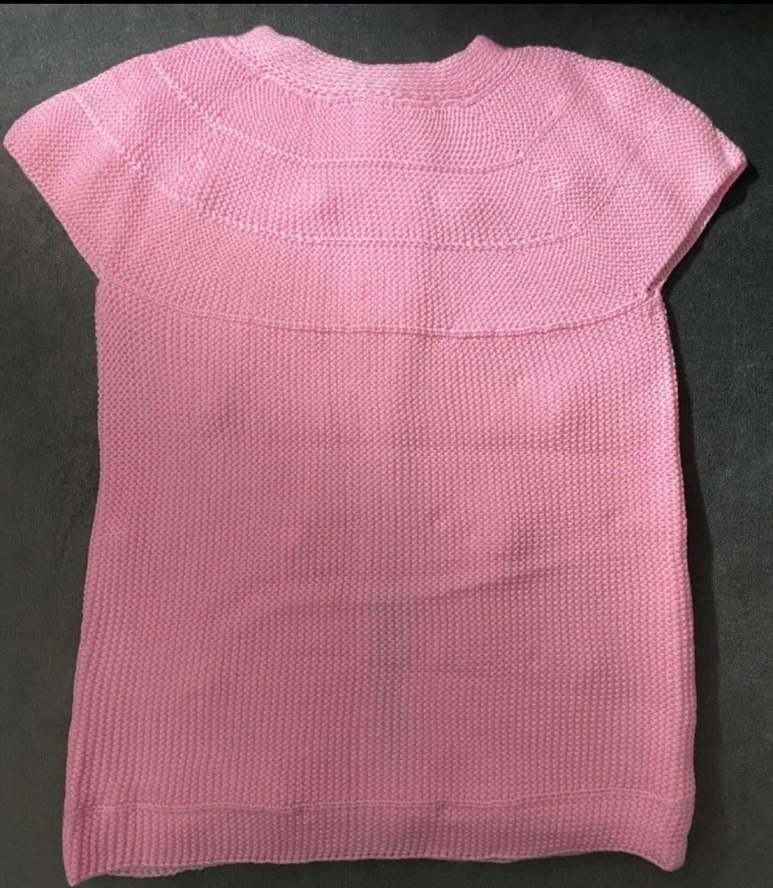 Pembe Nakışlı Kız Çocuk Kolsuz Triko Yelek - Görsel 2