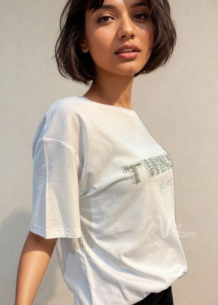 Taşlı Tişört - Görsel 2