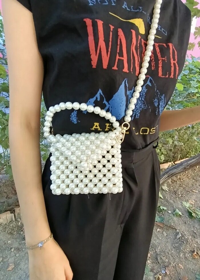 Kare inci çanta - Görsel 2