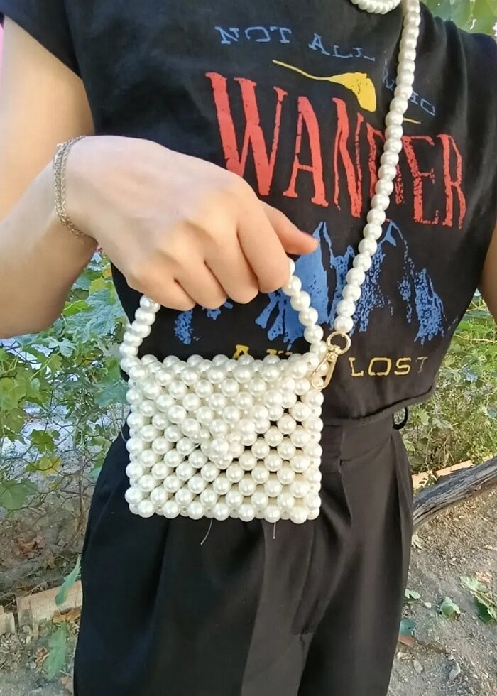 Kare inci çanta - Görsel 3