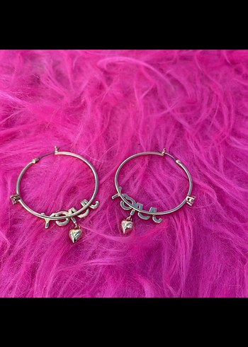 Juicy Couture Juicy Couture Taşlı Halka Küpe