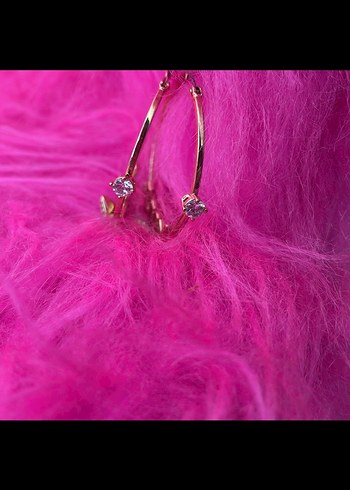 Beden altın Renk Juicy Couture Taşlı Halka Küpe
