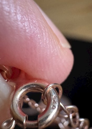 925 ayar gümüş, rose kaplama, Safir ve turkuaz taşlı yonca kolye - Görsel 4