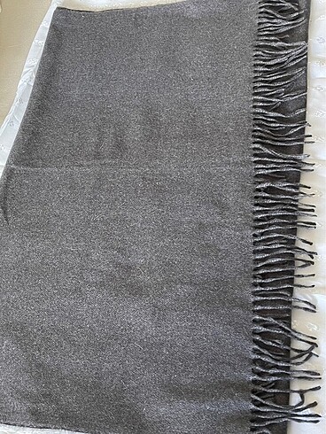 Beden gri Renk Silk and Cashmere kaşmir/yün büyük şal..