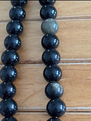 Beden Obsidyen gold 2 dizi, 10mm