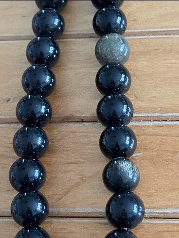 Beden siyah Renk Obsidyen gold 2 dizi, 10mm