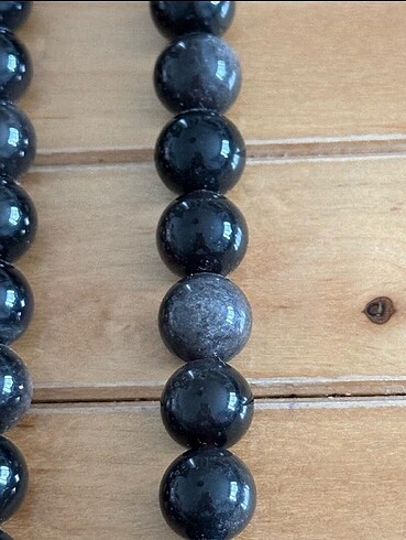 Beden Obsidyen silver 2 dizi, 10mm