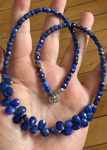 American Vintage Lapis Lazuli Cicek Kolye