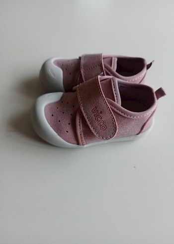 Kız Bebek İlk Adım Ayakkabısı Pembe Velcro - Görsel 4