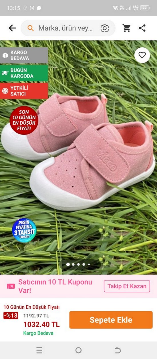 Kız Bebek İlk Adım Ayakkabısı Pembe Velcro - Görsel 2