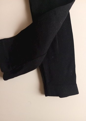 Siyah Esnek  Kadın Tayt - Görsel 2