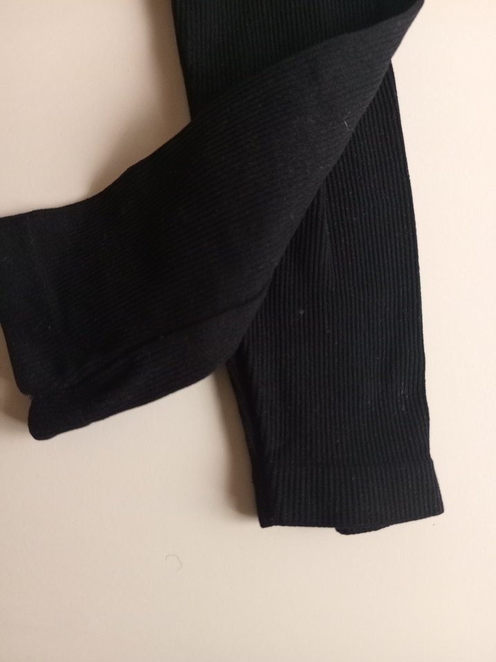 Siyah Esnek  Kadın Tayt - Görsel 2