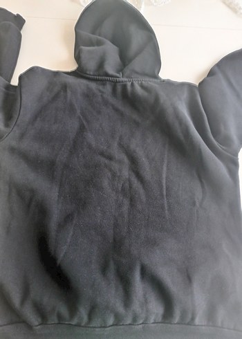 Siyah Kapüşonlu erkek çocuk Sweatshirt - Görsel 5