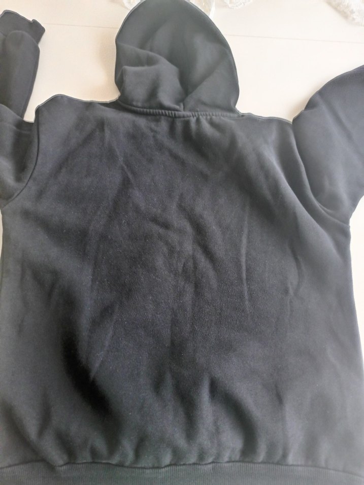 Siyah Kapüşonlu erkek çocuk Sweatshirt - Görsel 5