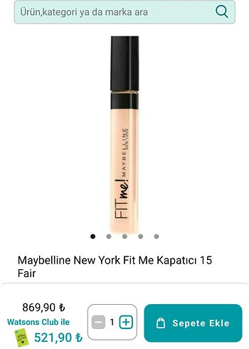Maybelline Fit Me Kapatıcı 15
