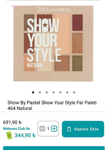 Pastel SHOW by PASTEL Doğal Tonlarda Far Paleti