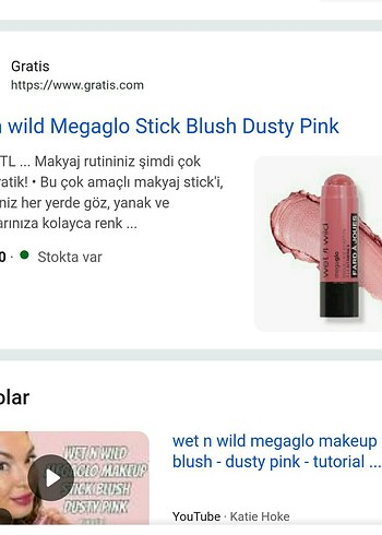 Beden Wet n Wild Megaglo Stick Allık Dusty Pink