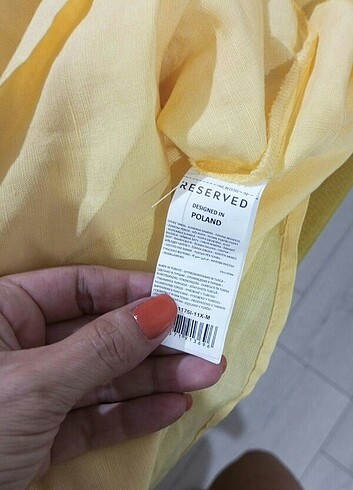 m Beden sarı Renk Reserved Keten Elbise