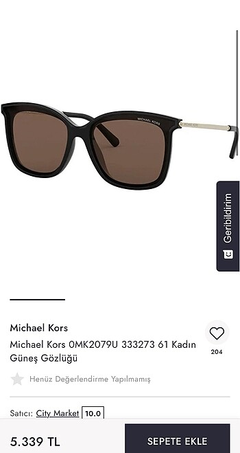 Michael Kors Güneş Gözlüğü