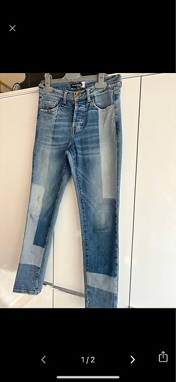 Parça detaylı mom jean