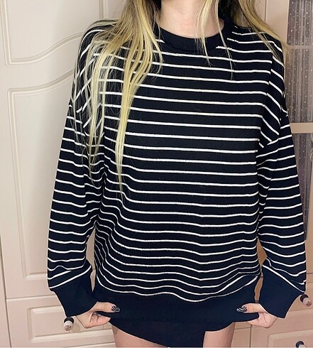 Çizgi Desen Sweat