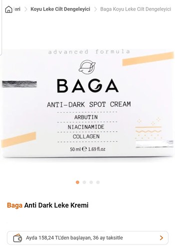 Baga Koyu Leke Cilt Dengeleyici Krem 50 ml - Görsel 2