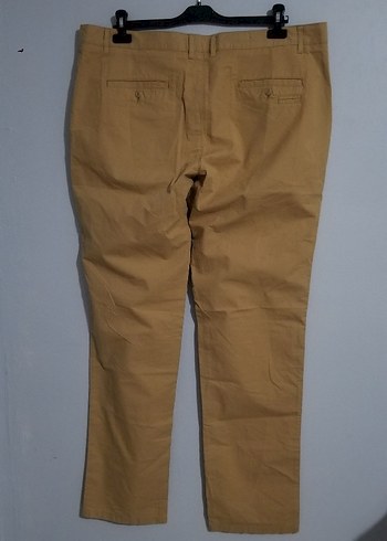 52 Beden Bej Düğmeli unisex Pantolon