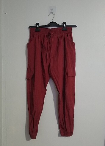 kadın beli lastikli jogger kargo pantolon