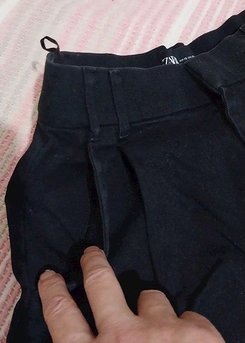 xs Beden Kadın Siyah Yüksek Bel Kemerli Mini Şort