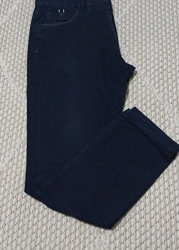 Lacivert Düğmeli Erkek Kot Pantolon - Görsel 3