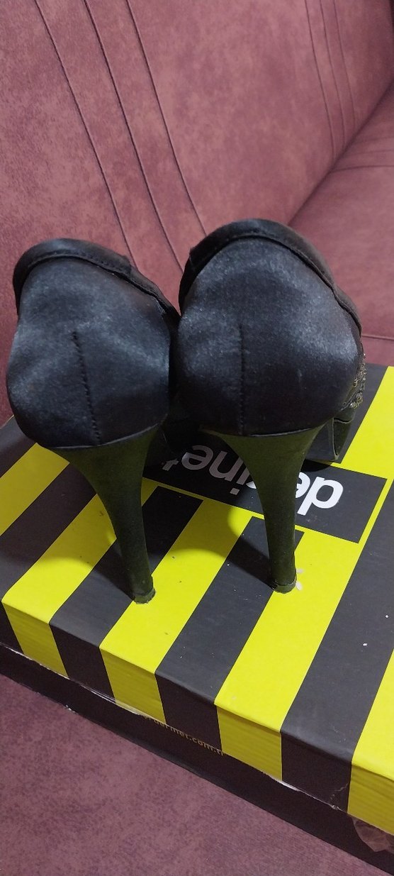 Tokalı Siyah Gotik Yüksek Topuklu Kadın Ayakkabı - Görsel 5