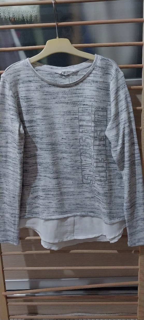 Gri Uzun Kollu Triko cocukKazak - Görsel 2