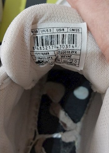 Beyaz Yüksek Topuklu Bağcıklı Spor Ayakkabı - Görsel 6