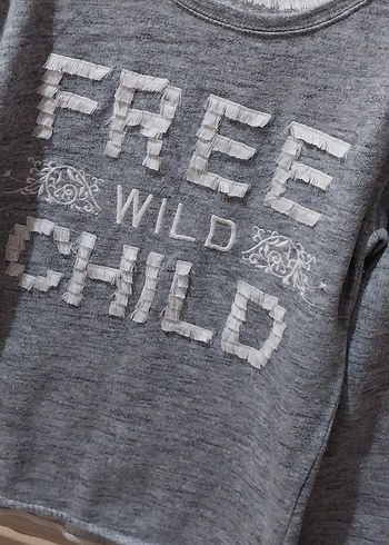 Kız Çocuk Gri Uzun Kollu Sweatshirt - Görsel 2