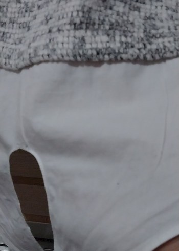 Gri cocul Triko Uzun Kollu Sweatshirt - Görsel 3