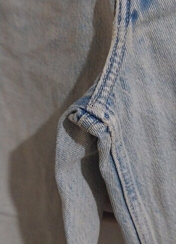 xs Beden Zara yikamali bol kesim kot pantolon