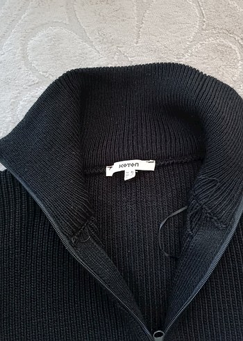 Gri Yarım Fermuarlı Örme Kadın Süveter - Görsel 3