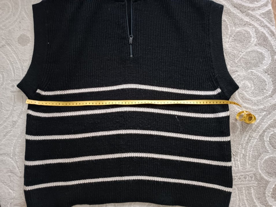 Gri Yarım Fermuarlı Örme Kadın Süveter - Görsel 4