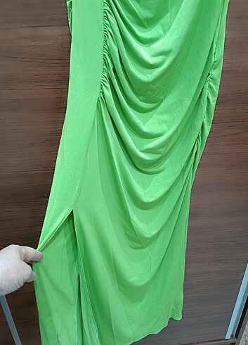 Uzun elbise likralı saran elbise - Görsel 3