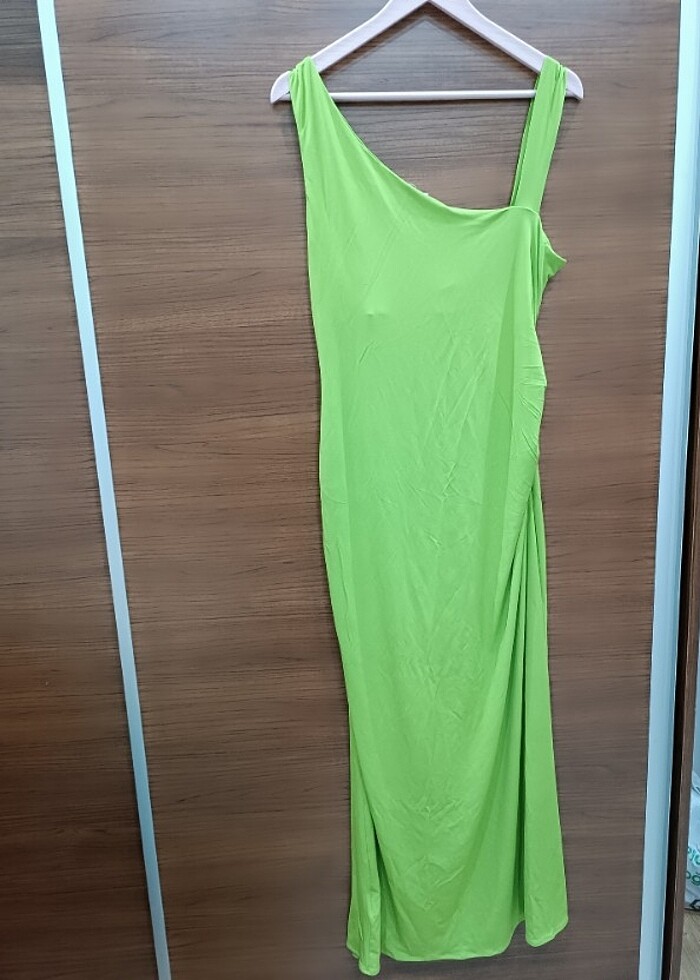 Uzun elbise likralı saran elbise - Görsel 5