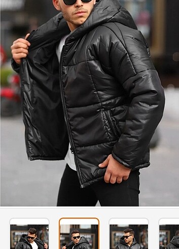 Yeni unisex siyah şişme mont - Görsel 2