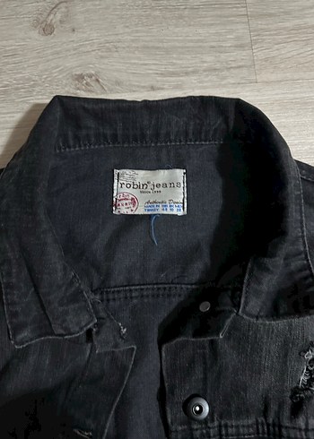 Siyah Düğmeli Oversize Denim Ceket - Görsel 3