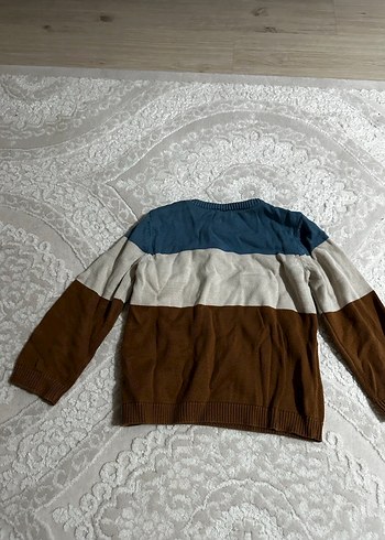 Renk bloklu erkek çocuk kazak - Görsel 3