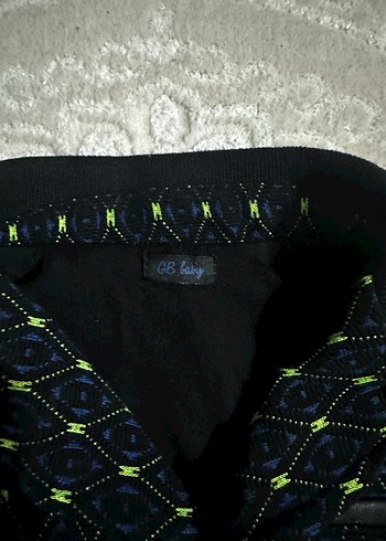 Erkek Çocuk Siyah Nakışlı Düğmeli Kaban - Görsel 2